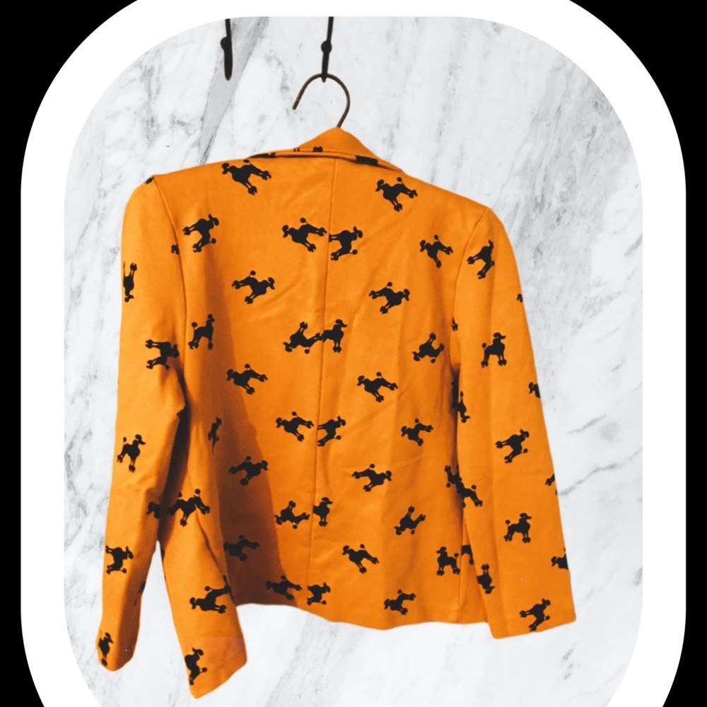 Yellow and black poodle sports coat from urban outfitters
